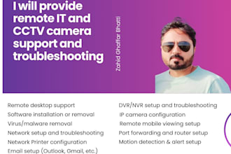 support remotely IT and cctv set up
