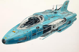 cerate concept art spaceship or vehicle design