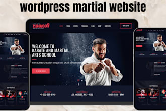 design  wordpress martial arts school website