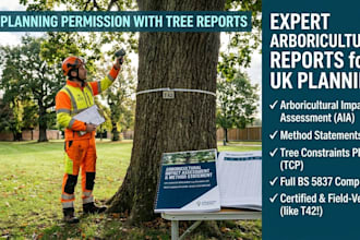 provide arboricultural report for UK planning