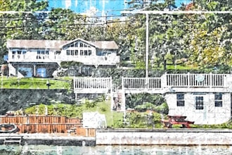 hand sketch in architecture watercolour illustration