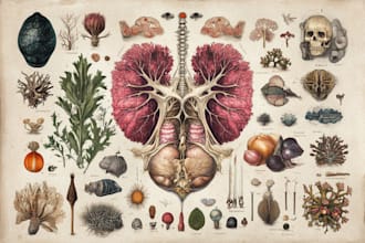 do botanical and anatomical scientific illustrations