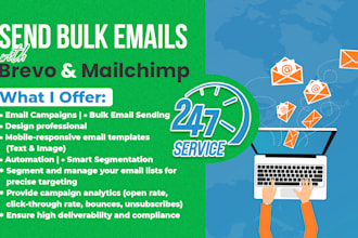 be your email marketer and bulk email sender using mailchimp and bravo