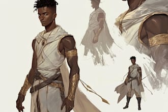 draw dnd character art and dnd character art for you