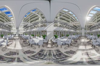 create 360 degree, panorama render for your project