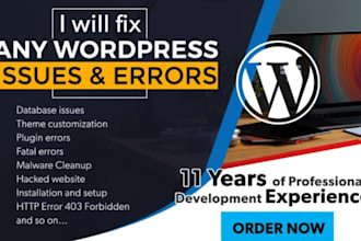 fix wordpress bugs, wordpress errors 403 404, fix woocommerce issues