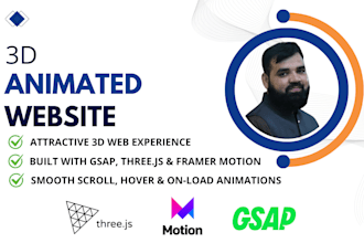 be full stack 3d animated website developer