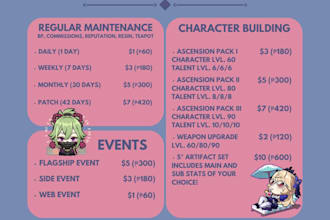 offer piloting services for genshin