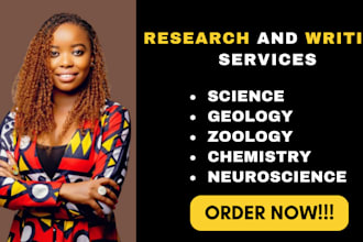 write unique content on science, geology, zoology, chemistry and neuroscience