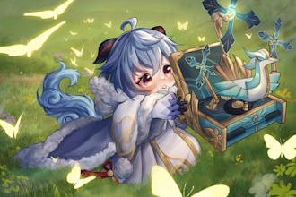 do oc, fanart, ship art and can design an oc for you