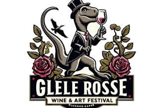 design a professional gorgeous dinosaur logo