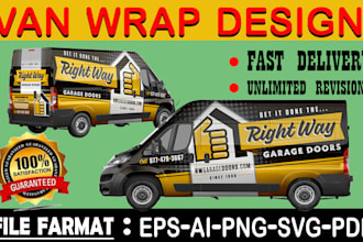 design professional car, van, vehicle wrap boat wrap and truck wrap design