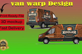 create van wrap design, truck wrap design  any vehicle wrap design