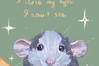draw an illustration or a post card of your pet