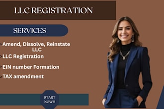us llc formation, dissolve llc reinstate llc, amend llc ,close ein
