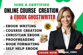 create ebook, online course, course creation, ebook ghostwriter, nonfiction book