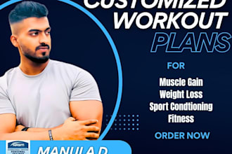 create a customized workout plan for fat loss or muscle gain