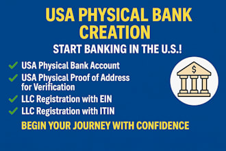 create USA bank for any country, get USA physical address and proof of address