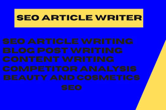do SEO article writing ,blog post writing and content writing