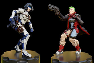 3d sculpting, figurine, action figure, 3d toy, 3d bust stl file for 3d printing