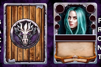 desing custom tcg tarot playing card game zodiac oracle fantacy card