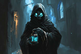 draw realistic fantasy horror character and concept art