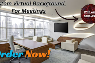 design custom virtual backgrounds for web conferencing with your logo