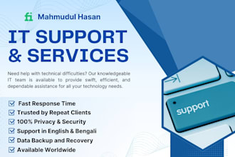 provide remote IT support, printer, windows, and network help