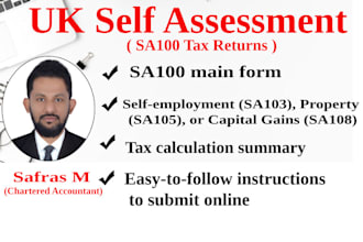 prepare UK self assessment tax return sa100 with accuracy