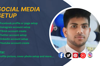 create and setup professional social media business accounts