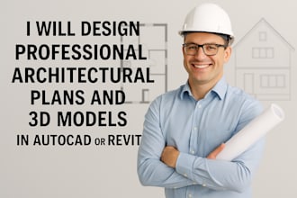design architectural plan and 3d models in autocad or revit