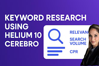 do amazon keyword research for listing, PPC and backend SEO