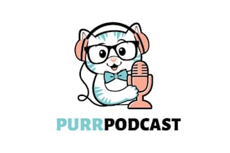 make the best cat podcast logo