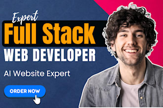 do custom ai website development as full stack developer, front end developer