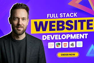 do custom ai website development as full stack developer, front end developer