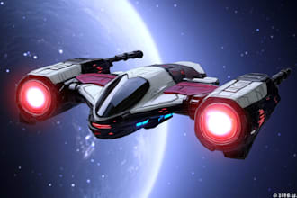 draw scifi futuristic vehicle aircraft spaceship for you