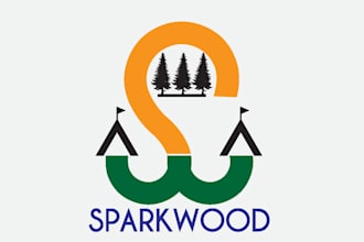 make awesome impactful logo for spark wood day camp