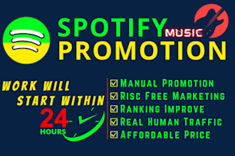 increase your spotify streams and followers with organic promotion