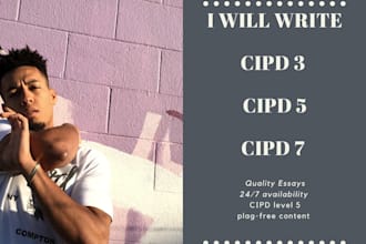 do cipd level 3, 5, and 7, human resources, and ethics assessments