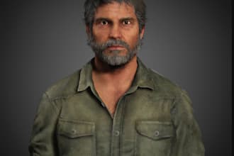 3d game character, 3d game asset, realistic character for film, ue4, ue5, game