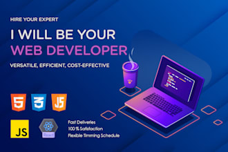do website development as full stack web developer front end backend