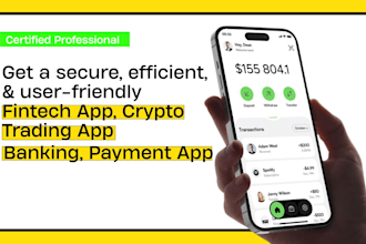 custom crypto wallet app, banking, payment ai ml fintech app developer