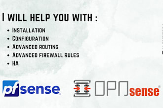 setup and configure pfsense or opnsense firewall and router