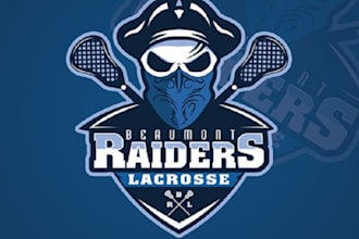 design corporate raiders lacrosse team logo