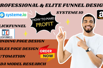 design converting landing page clickfunnels, sales funnel systeme io website