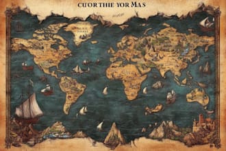 create a high quality fantasy map for dnd and fiction