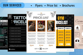 design modern flyers ,brochures and price lists for your business