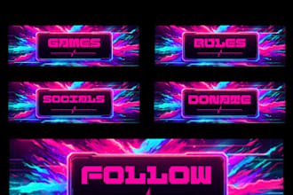 stream overlay, twitch overlay, animated twitch overlay, animated overlay obs