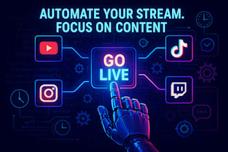develop live streaming bot for youtube, instagram, tiktok or twitch using python