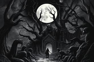 do super detailed dark art illustration